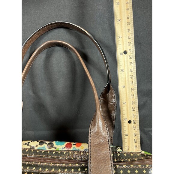 FOSSIL Bright Multi Color Key-Per‎ Purse Bohemain Dot Whimical-EUC - Picture 8 of 14